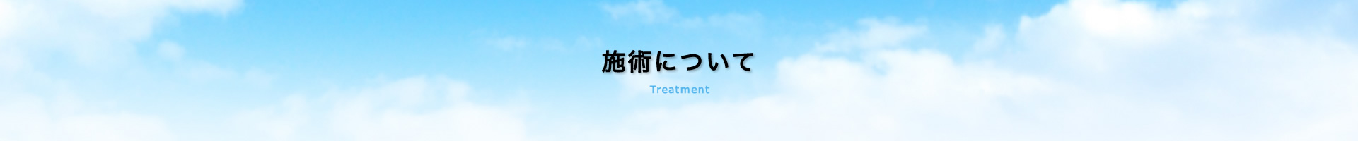施術について Treatment